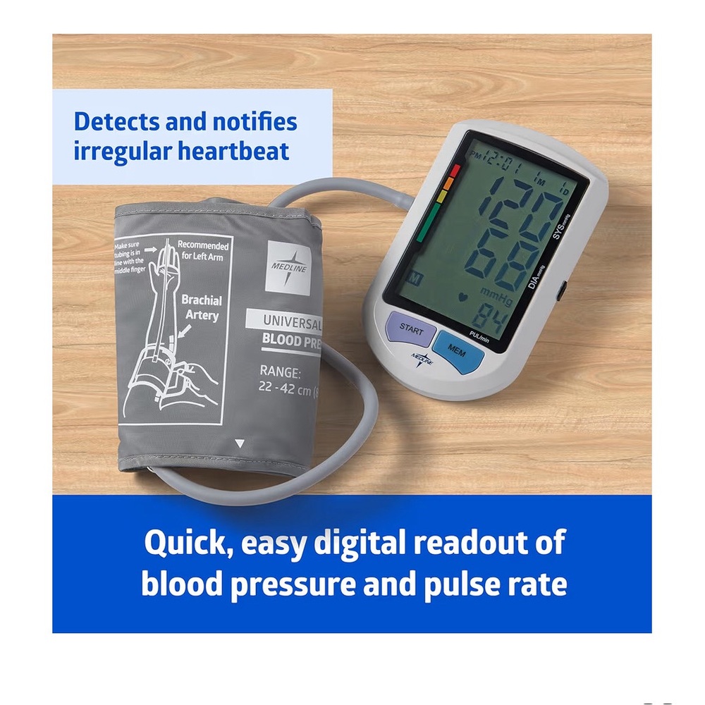 Digital Blood Pressure Monitor with Gray Cuff